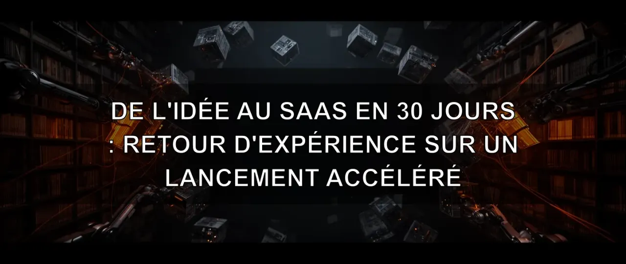 De l'idée au SaaS en 30 jours : retour d'expérience sur un lancement accéléré